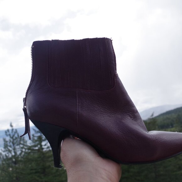 Nine West Leather Ankle  High Heel Boots Brown Ladies Boots - Picture 1 of 8